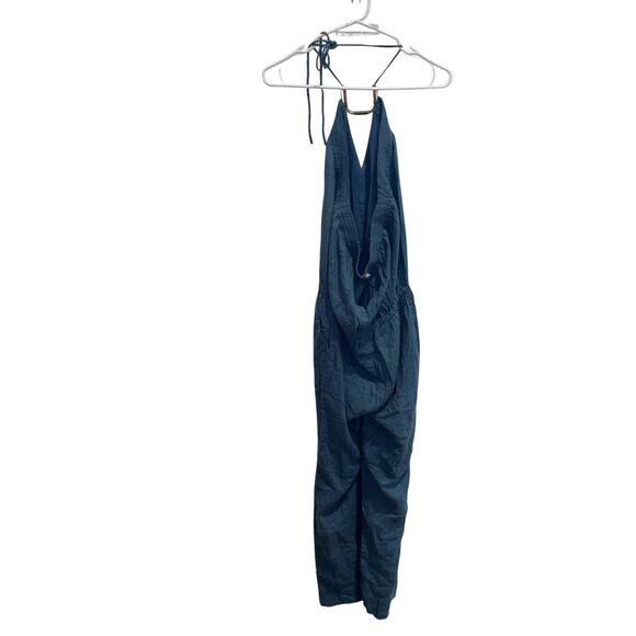 ViX Paula Hermanny Womens Blue Halter Neck One-Piece Jumpsuit Small $278 READ - Picture 6 of 6
